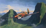 "Tiger Pass" - Jim Laurier-P-40B A.V.G. Flying Tiger Ace Tex Hill Art